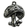 Pendant/Charm Zinc Alloy Jewelry Findings Lead-free, Mushroom 19x23mm Hole:1mm, Sold by Bag