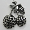 Pendant/Charm Setting Zinc Alloy Jewelry Findings Lead-free, Fruit 24x29mm Hole:1mm, Sold by Bag