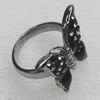 Stainless Steel Ring, Butterfly 25x20mm, Sold by PC