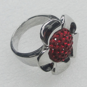 Stainless Steel Ring, Flower 22mm, Sold by PC