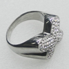 Stainless Steel Ring, Butterfly 16mm, Sold by PC