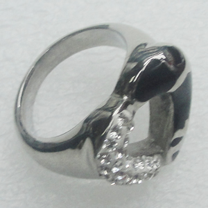 Stainless Steel Ring, Heart 18mm, Sold by PC