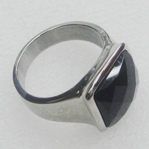 Stainless Steel Ring, Square 16mm, Sold by PC