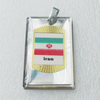 Stainless Steel Pendant, Rectangle 27x45mm, Sold by PC