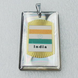 Stainless Steel Pendant, Rectangle 27x45mm, Sold by PC