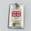 Stainless Steel Pendant, Rectangle 27x45mm, Sold by PC