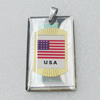 Stainless Steel Pendant, Rectangle 27x45mm, Sold by PC