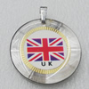 Stainless Steel Pendant, Round 35mm, Sold by PC