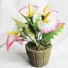Artificial Flower With Flowerpot, Height:about 7.9 inch, Sold by Dozen