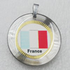 Stainless Steel Pendant, Round 35mm, Sold by PC
