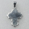 Stainless Steel Pendant, Cross 27x38mm, Sold by PC