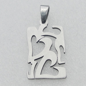 Stainless Steel Pendant, 19x33mm, Sold by PC