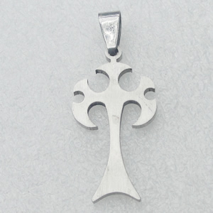 Stainless Steel Pendant, Cross 18x36mm, Sold by PC