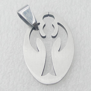 Stainless Steel Pendant, Cross 18x26mm, Sold by PC