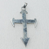 Stainless Steel Pendant, Cross 30x51mm, Sold by PC