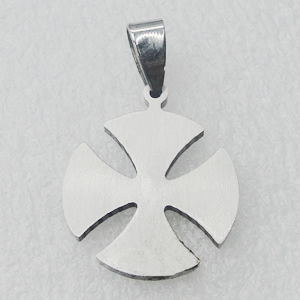 Stainless Steel Pendant, Cross 21x25mm, Sold by PC