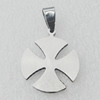 Stainless Steel Pendant, Cross 21x25mm, Sold by PC