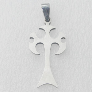 Stainless Steel Pendant, Cross 18x36mm, Sold by PC