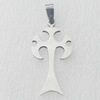 Stainless Steel Pendant, Cross 18x36mm, Sold by PC