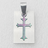 Stainless Steel Pendant, Rectangle 16x25mm, Sold by PC