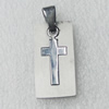Stainless Steel Pendant, Rectangle 13x27mm, Sold by PC