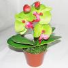 Artificial Flower With Flowerpot, Height:about 8.3 inch, Sold by Dozen