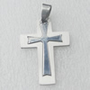 Stainless Steel Pendant, Cross 24x34mm, Sold by PC
