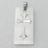 Stainless Steel Pendant, Rectangle 21x43mm, Sold by PC