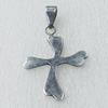 Stainless Steel Pendant, Cross 27x34mm, Sold by PC