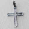 Stainless Steel Pendant, Cross 24x35mm, Sold by PC