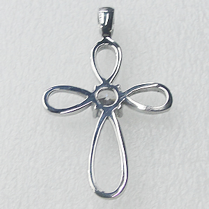 Stainless Steel Pendant, Cross 30x47mm, Sold by PC