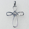 Stainless Steel Pendant, Cross 30x47mm, Sold by PC