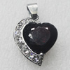 Stainless Steel Pendant, Heart 19x25mm, Sold by PC