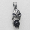 Stainless Steel Pendant, Skeleton 14x33mm, Sold by PC