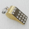 Stainless Steel Pendant, Whistle 15x28mm, Sold by PC