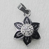 Stainless Steel Pendant, Flower 17x25mm, Sold by PC