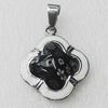 Stainless Steel Pendant, Flower 25x30mm, Sold by PC