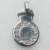 Stainless Steel Pendant, Calabash 19x30mm, Sold by PC