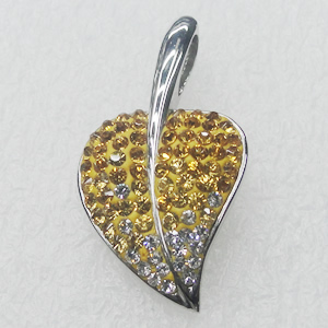 Stainless Steel Pendant, Leaf 18x32mm, Sold by PC