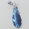 Stainless Steel Pendant, Feather 15x50mm, Sold by PC