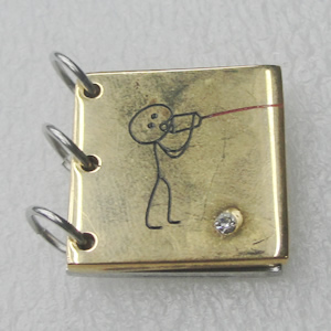 Stainless Steel Pendant, Square 21x22mm, Sold by PC