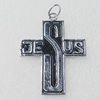 Stainless Steel Pendant, Cross 37x50mm, Sold by PC