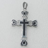 Stainless Steel Pendant, Cross 35x52mm, Sold by PC