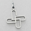 Stainless Steel Pendant, 25x29mm, Sold by PC