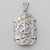 Stainless Steel Pendant, 21x34mm, Sold by PC