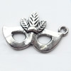 Pendant, Zinc Alloy Jewelry Findings, 25x17mm, Sold by Bag