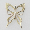 Stainless Steel Pendant, Butterfly 31x41mm, Sold by PC