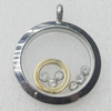 Stainless Steel Pendant, Flat Round 29x35mm, Sold by PC