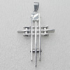 Stainless Steel Pendant, Cross 35x50mm, Sold by PC