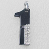 Stainless Steel Pendant, Letter 12x30mm, Sold by PC
